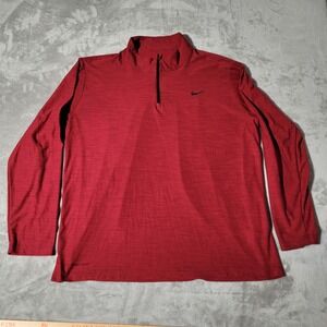 Nike Dri-FIT Mens‎ XL Red Pullover Long Sleeve Athletic Shirt